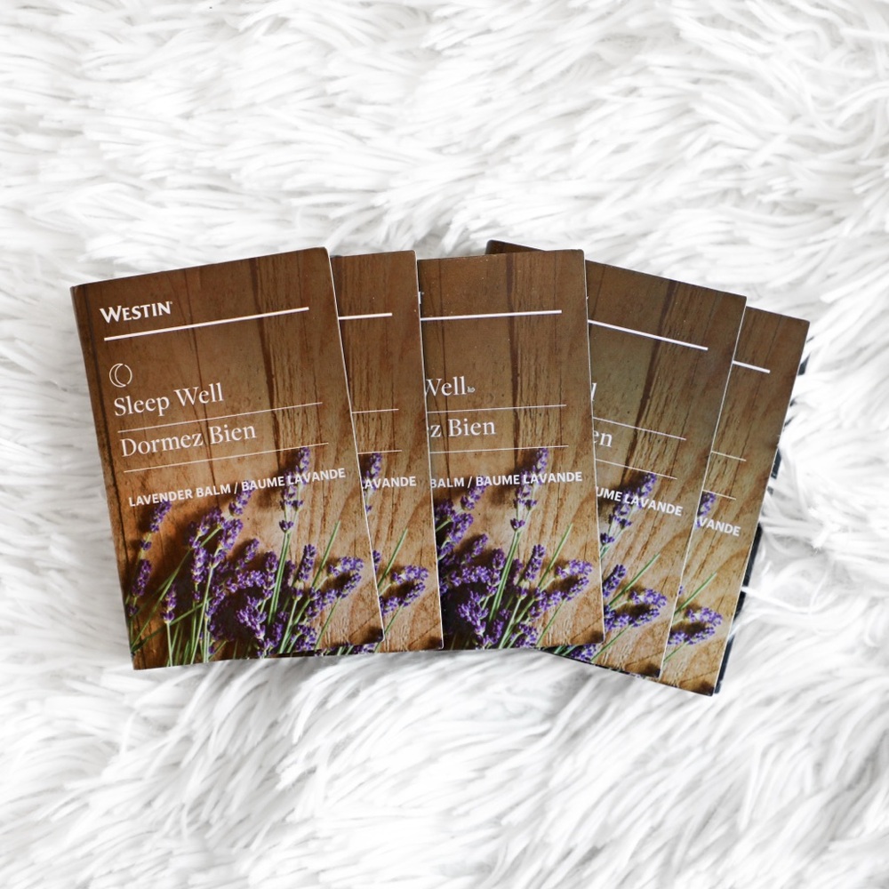 5 Westin SLEEP WELL Aromatherapy Lavender Balm 3ml Each Bottle.